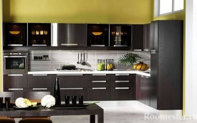 Wenge color kitchen - tasarım ve 25 fotoğraf