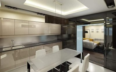 Cozinha de alta tecnologia: interior tecnológico