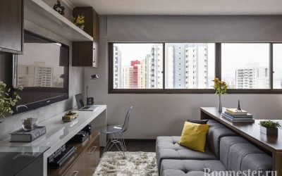 Design av en ett-roms leilighet på 30 kvadratmeter. m - interiørbilder