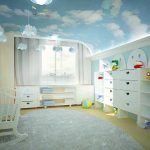 Dětský pokoj s modrým interiérem