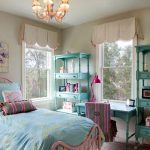 Room in turquoise color