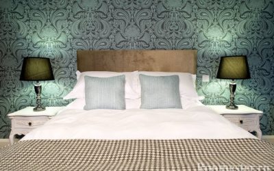 Diseño de papel tapiz en el dormitorio: una combinación: 40 fotos de ideas interiores