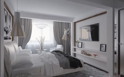 Design moderno di una camera da letto: distinguiamo un interno