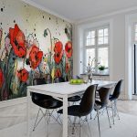 Poppies on the dining room wall