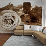 The combination of wallpaper and interior