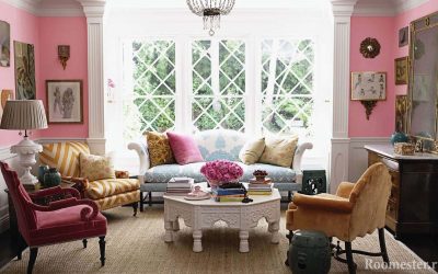 Růžová barva v interiéru - 25 nápadů
