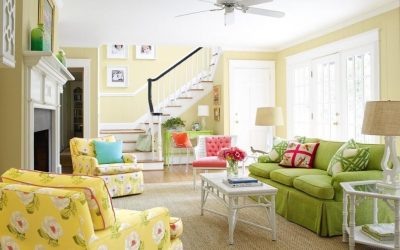 Yellow color - 30 photos of examples in the interior