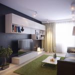 Wohnzimmer mit einem Minimum an Möbeln