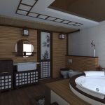 Bambou à l'intérieur de la salle de bain