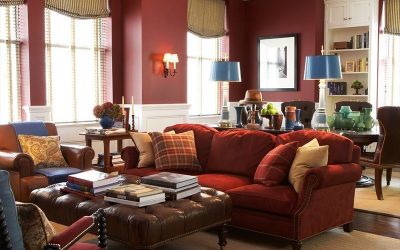 Burgundy color in the interior and its combination +42 example photos