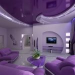 Furniture and suspended ceiling in one color