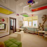 Η ιδανική επιφάνεια πολλαπλών οροφών στο παιδικό δωμάτιο