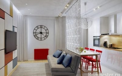 30 ejemplos de cocina-sala de estar en 20 metros cuadrados. metros