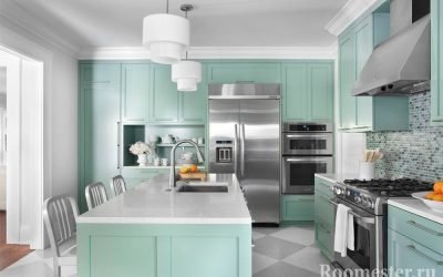 Mint color in the interior - 35 photos