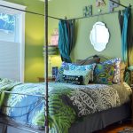 Textiles for the bedroom in a mint shade