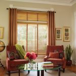 Curtains and bamboo blinds