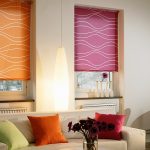 Roller blinds in different colors