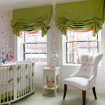 Curtains in the fold in the nursery