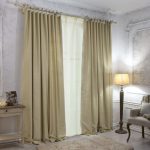 Classic beige curtains