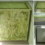 Πράσινο ντουλάπι με σχέδια