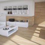 Sự kết hợp giữa màu trắng và gỗ trong nội thất
