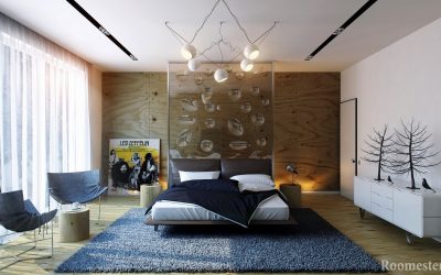 Wnętrze sypialni w nowoczesnym stylu