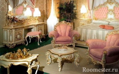 Rococo-stil i interiøret +40-foto