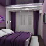 Interior dormitorio lila