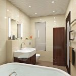 Bathroom with recessed lights
