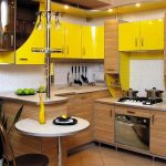 Żółte szafki kuchenne