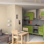 Gröna möbler i köket