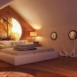 Nautical style attic interior