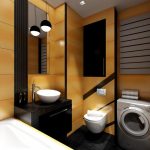 Строг дизайн на банята