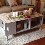 Gray table made of drawers