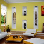 Africká výzdoba v obývacím pokoji