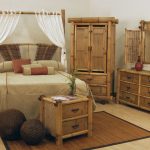 Bambusový nábytek v ložnici