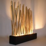 Lempa iš bambuko lagaminų