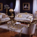 Salon avec de beaux meubles