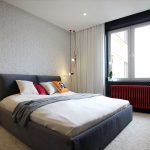 Design camera da letto in mattoni bianchi