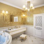 Badeværelse med elegant interiør