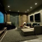 Přísný design obývacího pokoje