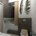 Vzorovaný interiér kúpeľne
