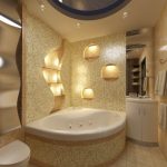 Világító fürdőszoba polcok
