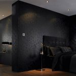 Design della camera da letto in nero