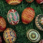 Hermosa decoración de huevo