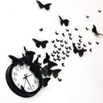 Clock with butterflies