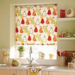 Bright curtains in the kitchen