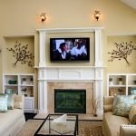 Fireplace with stucco in the living room