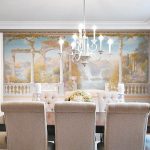 Sala da pranzo con interni eleganti