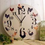 Horloge avec poules